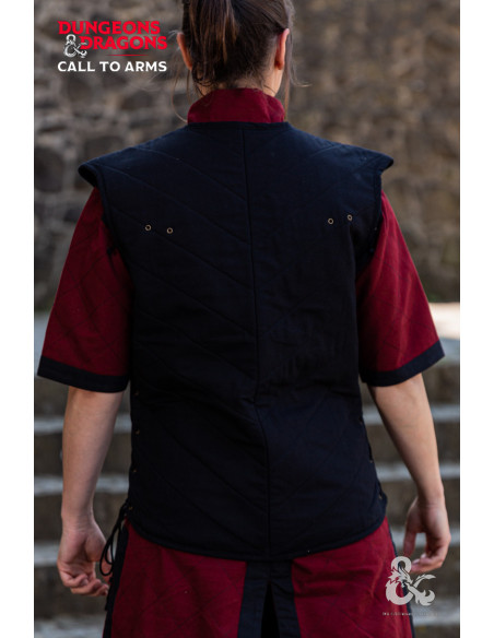 Colete de guerreiro medieval, preto