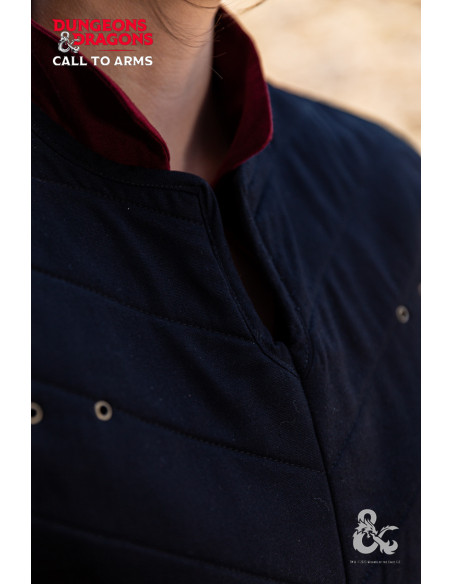 Colete de guerreiro medieval, preto