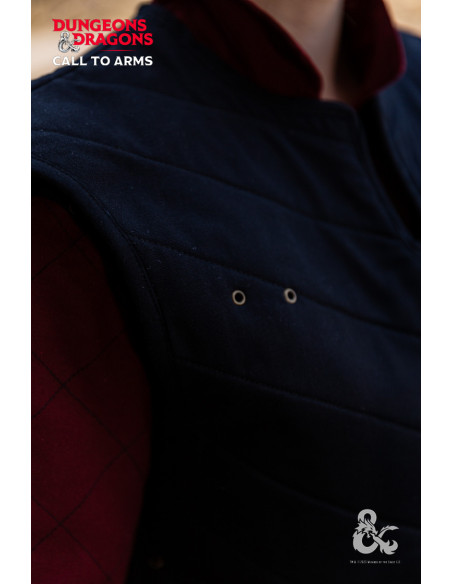 Colete de guerreiro medieval, preto