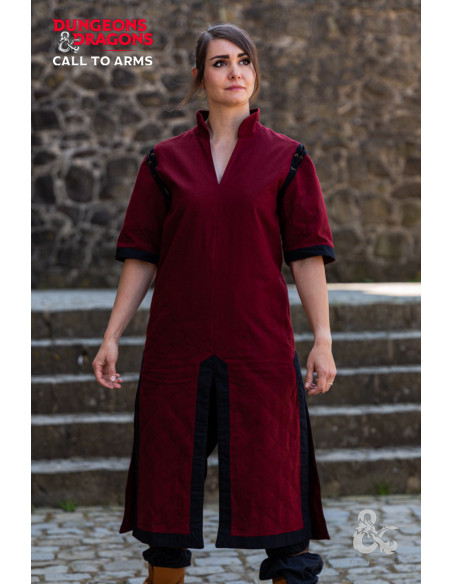 Túnica de guerreiro medieval, preta...