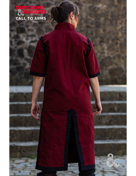 Túnica de guerreiro medieval, preta...