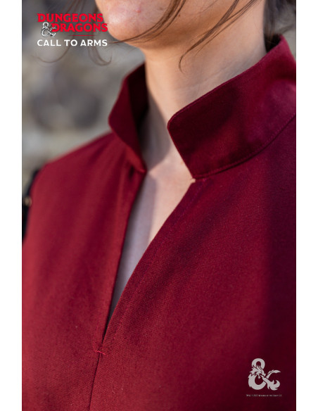 Túnica de guerreiro medieval, preta...