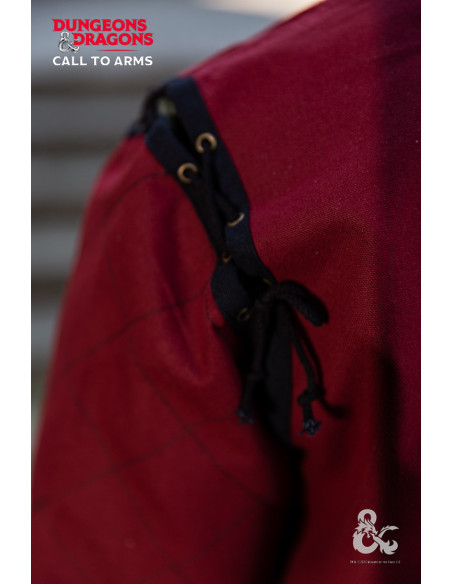 Túnica de guerreiro medieval, preta...