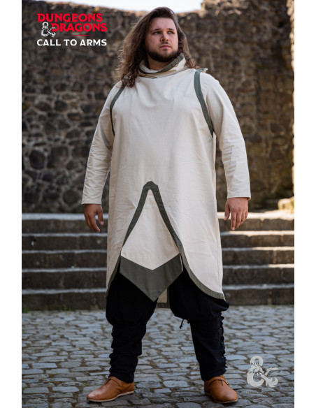 Túnica de clérigo medieval, branco...