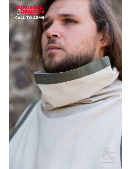 Túnica de clérigo medieval, branco...