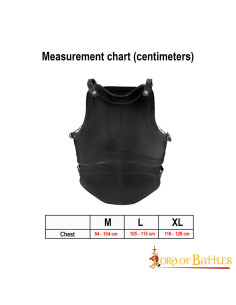 Couraça Classic Fantasy de quatro placas, aço preto 2