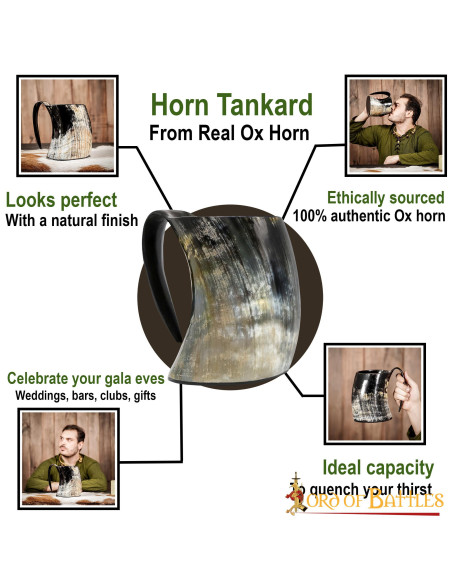 Caneca de cerveja Viking (600, 800,...