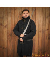 Gambeson de algodão acolchoado medieval tipo 10, preto