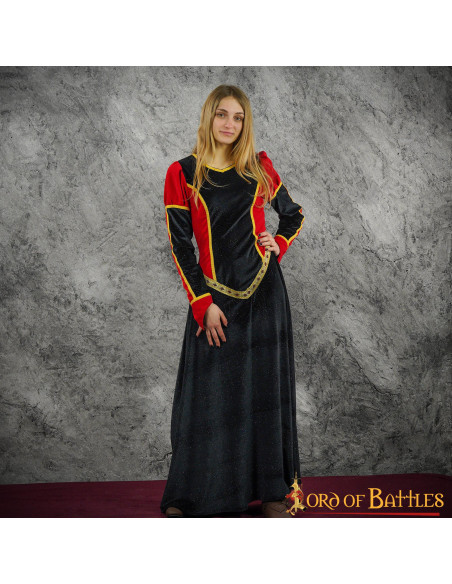 Vestido longo medieval modelo Constance