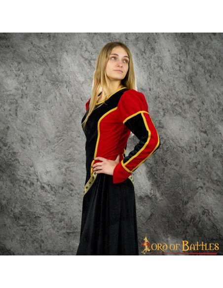 Vestido longo medieval modelo Constance
