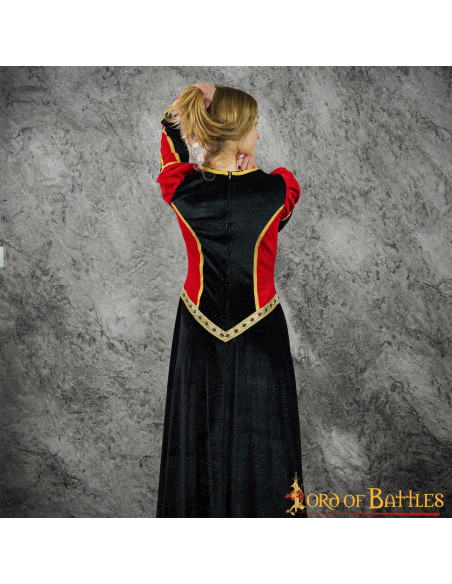 Vestido longo medieval modelo Constance