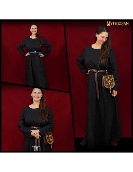 Vestido longo medieval séculos X-XV,...