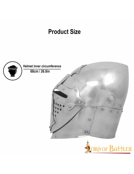 Bacia de cavaleiro do século XIV com...