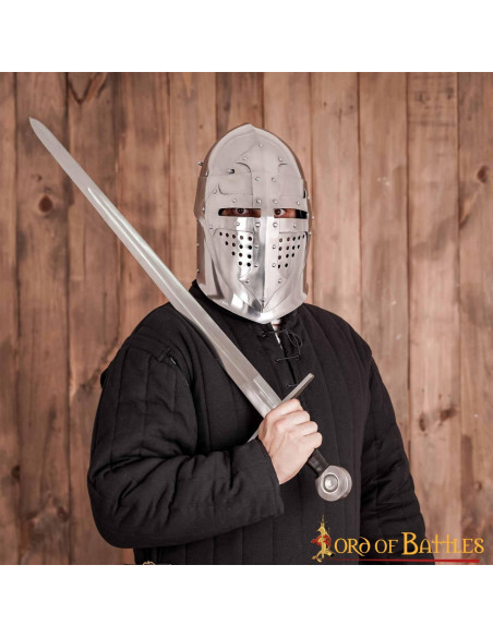 Bacia de cavaleiro do século XIV com...