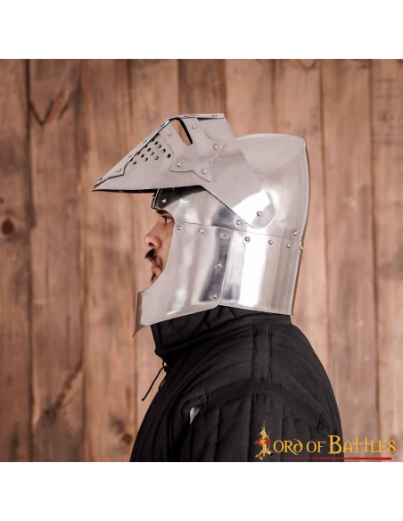 Bacia de cavaleiro do século XIV com...