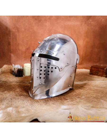 Bacia de cavaleiro do século XIV com...