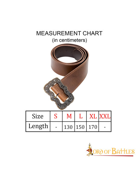 Cinto de couro Capitão Jack Sparrow -...