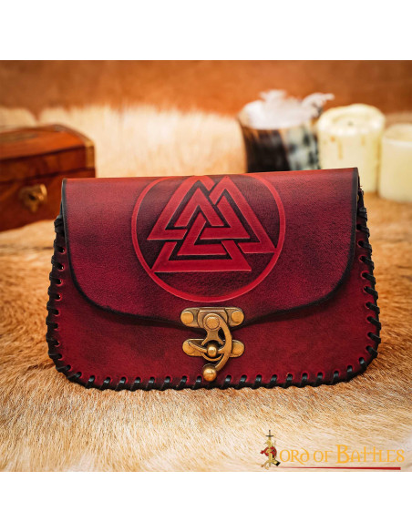 Bolsa de cintura Viking em couro...