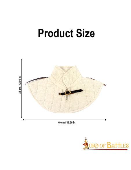 Gorge medieval acolchoado de gola...