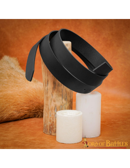 Cinto medieval de couro liso sem...