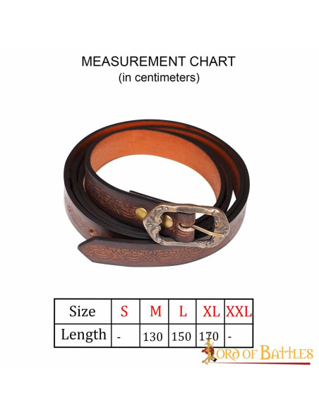 Cinto medieval feito à mão com...