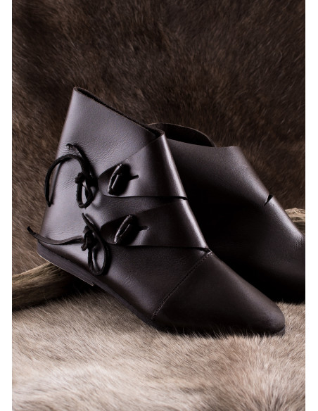 Botins medievais Jorvik, marrom escuro