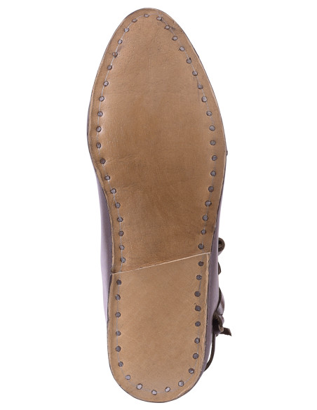 Botins medievais Jorvik, marrom escuro