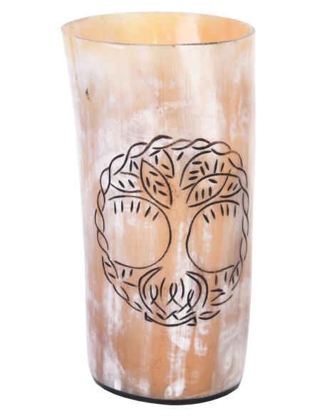 Caneca de chifre Viking Yggdrasil...
