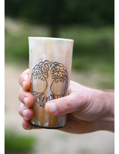 Caneca de chifre Viking Yggdrasil (150-250 ml.) 2