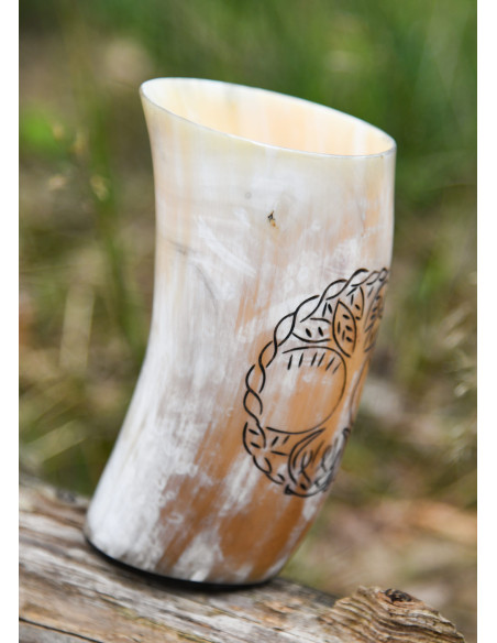 Caneca de chifre Viking Yggdrasil...