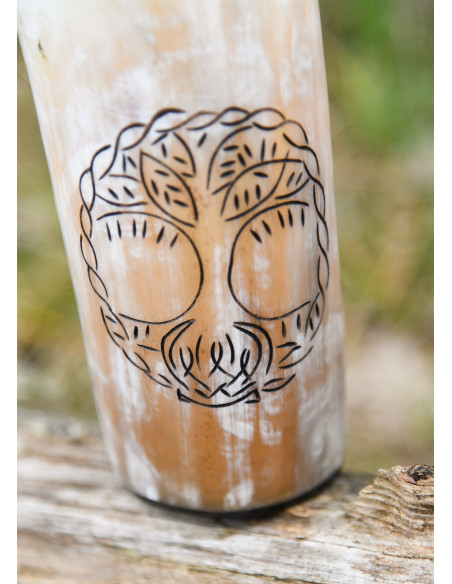 Caneca de chifre Viking Yggdrasil...
