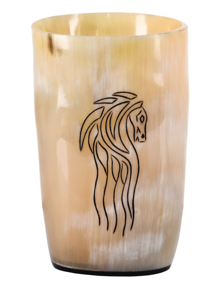 Copo de cavalo Viking em chifre de...