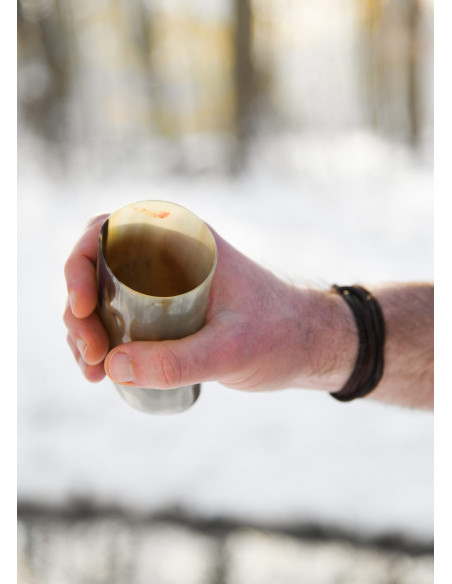 Vidro Viking sem gravuras em chifre...