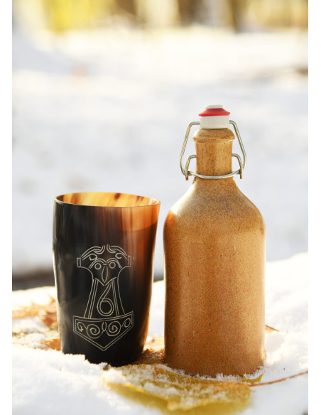 Copo Mjölnir de Viking Thor em chifre...