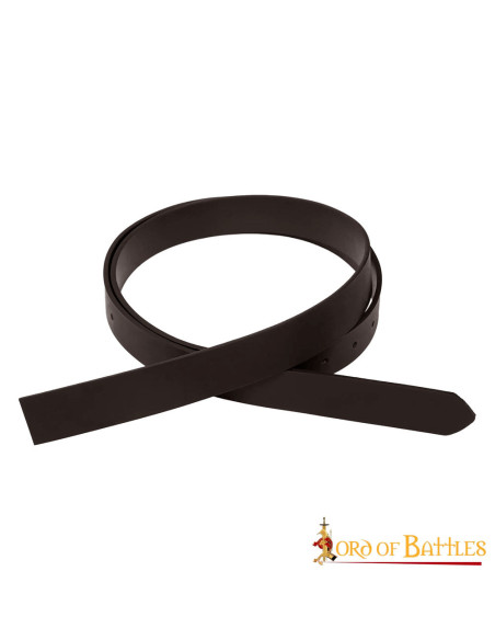 Cinto medieval de couro marrom sem...