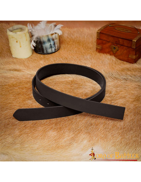 Cinto medieval de couro marrom sem...