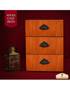 Conjunto de 4 puxadores de gaveta medievais (9,6x5,4 cm.) 2