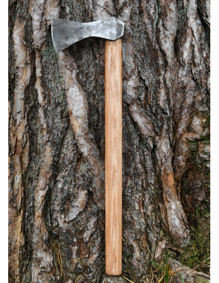 Machado Viking em aço forjado à mão,...