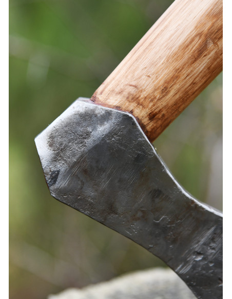 Machado Viking em aço forjado à mão,...