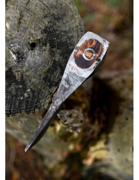 Machado Viking em aço forjado à mão,...