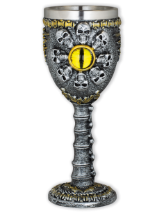 Taça ornamental com caveiras da morte (19 cm.)