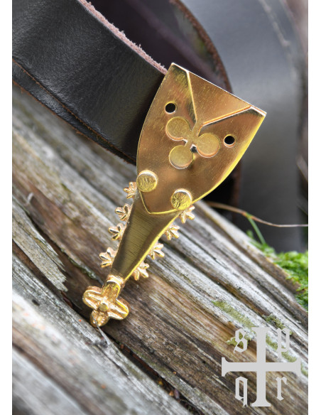 Placa de trevo de latão para cinto...