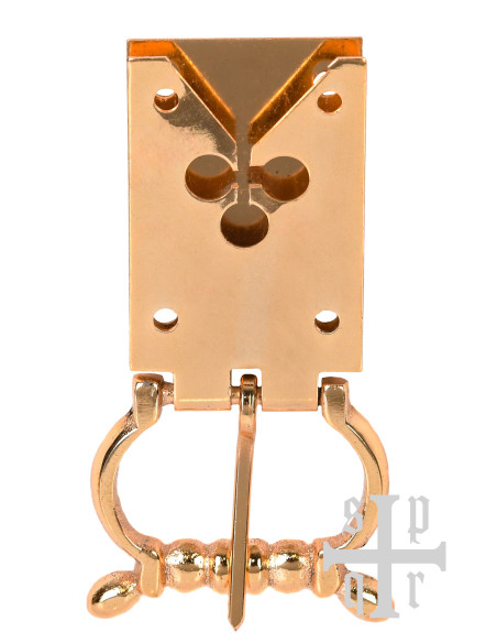 Fivela de trevo de latão para cinto...