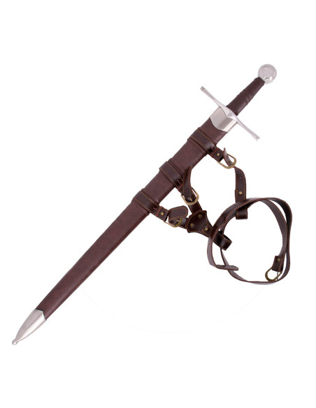 Espada medieval de uma mão com bainha...