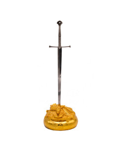 Abridor de cartas Anduril com base musical Smaug