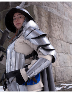 Peitoral medieval em aço polido modelo Katharina 2