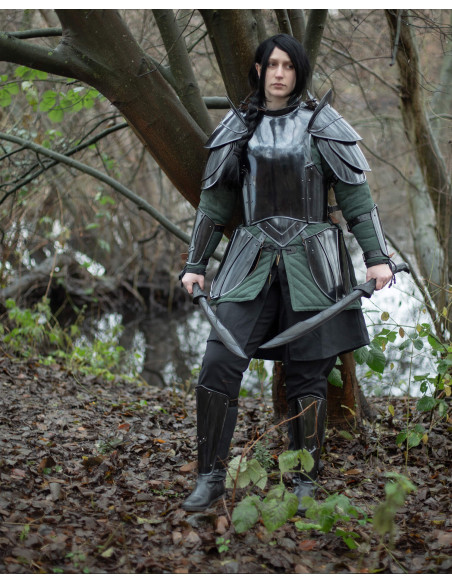 Peitoral medieval em aço enegrecido...