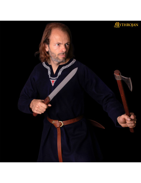 Faca nórdica Viking Seax com bainha...