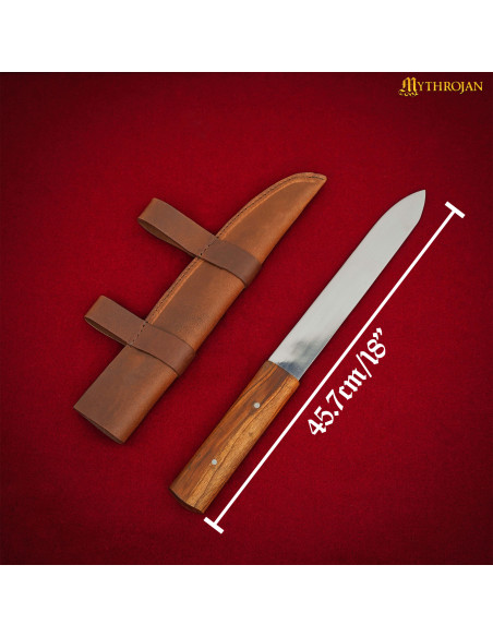 Faca nórdica Viking Seax com bainha...