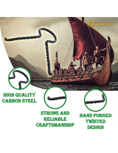 Suporte de chifre trançado de ferro forjado Viking 2